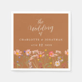 Boho Rustic Floral Fall Wedding Servet (Voorkant)