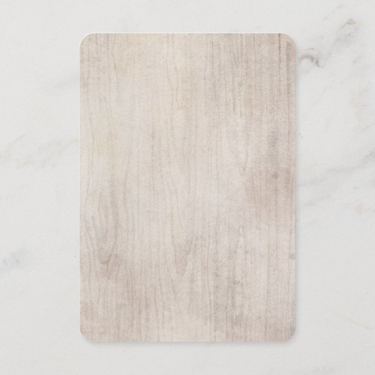 Boho Rustic Floral-informatiekaart Informatiekaartje (Achterkant)