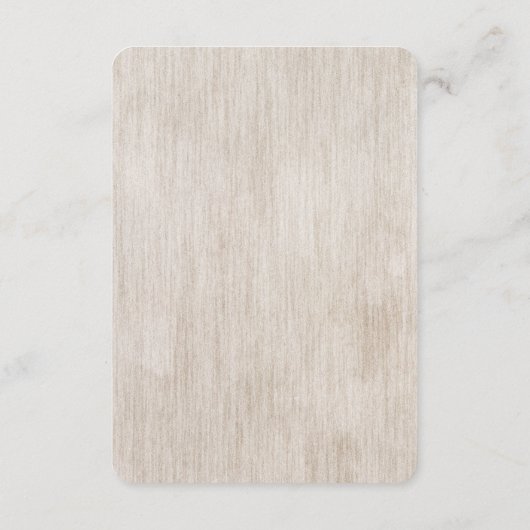 Boho Rustic Floral Information Kaart (Achterkant)