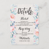 Boho Rustic Floral Information Kaart (Voorkant)