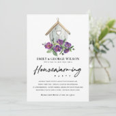 BOHO RUSTIC FLORAL PEONY HOUSEWARMING PARTIJ KAART (Staand voorkant)