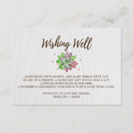 Boho Rustic Floral Succulent Wedding Goed Informatiekaartje