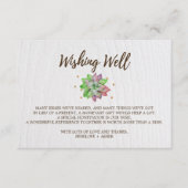 Boho Rustic Floral Succulent Wedding Goed Informatiekaartje (Voorkant)