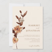 Boho Rustic Floral Wedding Kaart (Voorkant)