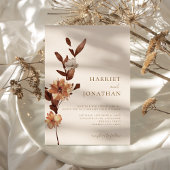 Boho Rustic Floral Wedding Kaart