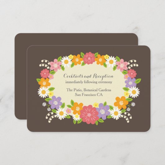 Boho Rustic Floral Wreath Wedding (Voorkant / Achterkant)