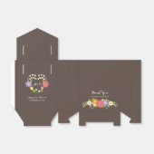 Boho Rustic Floral Wreath Wedding Bedankdoosjes (Uitgevouwen)