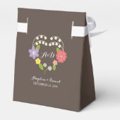Boho Rustic Floral Wreath Wedding Bedankdoosjes (Achterkant)