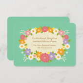 Boho Rustic Floral Wreath Wedding (Mint) (Voorkant / Achterkant)