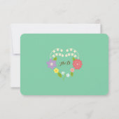 Boho Rustic Floral Wreath Wedding (Mint) (Achterkant)