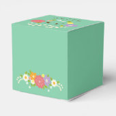 Boho Rustic Floral Wreath Wedding (Mint) Bedankdoosjes (Achterkant)