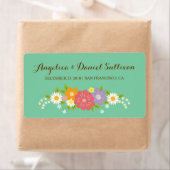 Boho Rustic Floral Wreath Wedding (Mint) Etiket (Insitu)