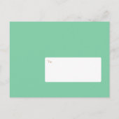 Boho Rustic Floral Wreath Wedding (Mint) Uitnodiging Briefkaart (Achterkant)