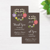 Boho Rustic Floral Wreath Wedding Visitekaartjes (Bureau)