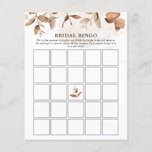 Boho Rustic Florals Vrijgezellenfeest Bingo Game