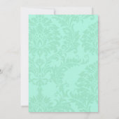 Boho Rustic Folk Art Mint Wedding Kaart (Achterkant)