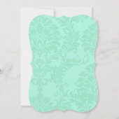 Boho Rustic Folk Art Mint Wedding Kaart (Achterkant)