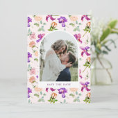 Boho Rustic Garden Foto Save The Date (Staand voorkant)