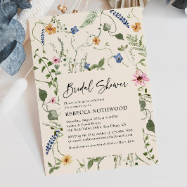 Boho Rustic Garden Wildflower Vrijgezellenfeest Kaart