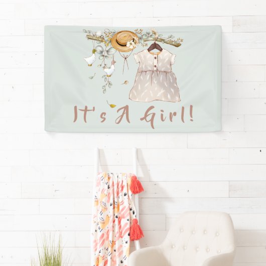 Boho Rustic Greenery Girl Baby Spandoek (Insitu)