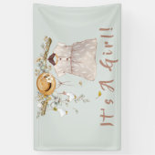 Boho Rustic Greenery Girl Baby Spandoek (Verticaal)