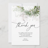 Boho Rustic Greenery Wedding Bedankt (Voorkant)