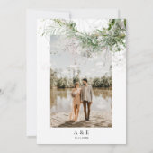 Boho Rustic Greenery Wedding Bedankt (Achterkant)