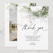 Boho Rustic Greenery Wedding Bedankt (Voorkant / Achterkant)