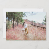 Boho Rustic Greenery Wedding Photo Save the Date (Achterkant)