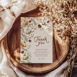 Boho Rustic Herfst Bruidsdouche Bedankt