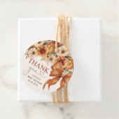 Boho Rustic Herfst Floral Baby shower Bedankjes Labels (In situ)