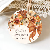 Boho Rustic Herfst Floral Baby shower Bedankjes Labels