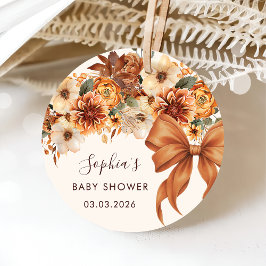 Boho Rustic Herfst Floral Baby shower Bedankjes Labels