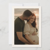 Boho Rustic Herfst Floral Baby shower Party Foto Kaart (Achterkant)