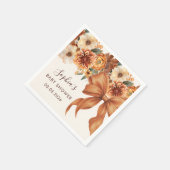 Boho Rustic Herfst Floral Baby shower Party Servet (Hoek)