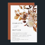 Boho Rustic Herfst Floral Burnt Oranje Wedding Kaart<br><div class="desc">Boho Rustic Herfst Floral Burnt Oranje Wedding Invitation Bericht me of je aanpassingen nodig hebt</div>