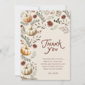 Boho Rustic Herfst Vrijgezellenfeest Dank u Bedankkaart (Voorkant)