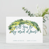 Boho Rustic, jij bent mijn Kaart van de Maid of Ho (Staand voorkant)