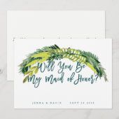 Boho Rustic, jij bent mijn Kaart van de Maid of Ho (Voorkant / Achterkant)