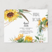 Boho Rustic Lights Sunflower Vrijgezellenfeest Inv Uitnodiging Briefkaart (Voorkant)