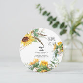 Boho Rustic Lights Sunflower Vrijgezellenfeest Rou Kaart (Staand voorkant)