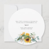 Boho Rustic Lights Sunflower Vrijgezellenfeest Rou Kaart (Achterkant)