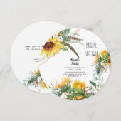 Boho Rustic Lights Sunflower Vrijgezellenfeest Rou Kaart (Voorkant / Achterkant)