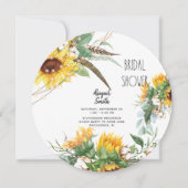 Boho Rustic Lights Sunflower Vrijgezellenfeest Rou Kaart (Voorkant)