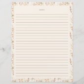 Boho Rustic Meadow Floral Gepersonaliseerde Recept (Achterkant)