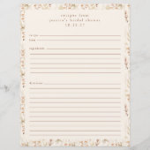 Boho Rustic Meadow Floral Gepersonaliseerde Recept (Voorkant)