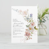 Boho Rustic Meadow Wildflower Vrijgezellenfeest Kaart (Staand voorkant)