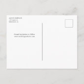 Boho Rustic Neutral Flowers Wedding Save the Date Aankondigingskaart (Achterkant)