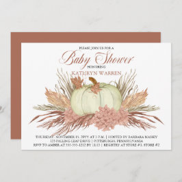 Boho Rustic Pampas Grass |Baby shower van pompoenm Kaart