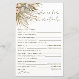 Boho Rustic Pampas Grass Floral Advies voor bruid